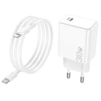 СЗУ Borofone BA77A PD30W+QC3.0 + Type-C + Lightning White