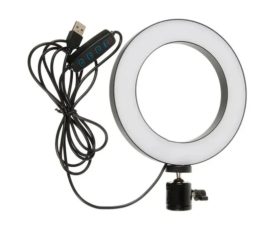 Кольцевая LED лампа 16 см (без держателя) Черный