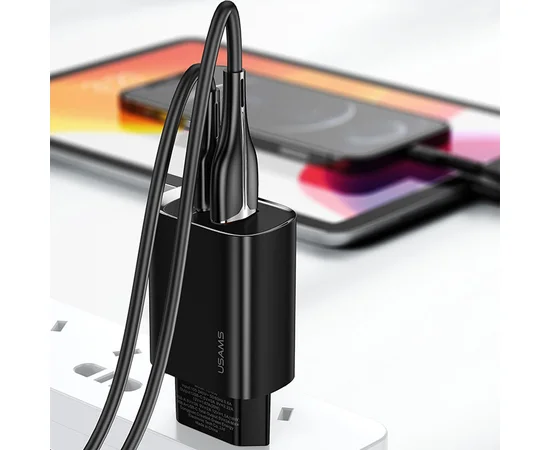 СЗУ Usams US-CC121 T35 QC3.0 + PD3.0 20W Черный