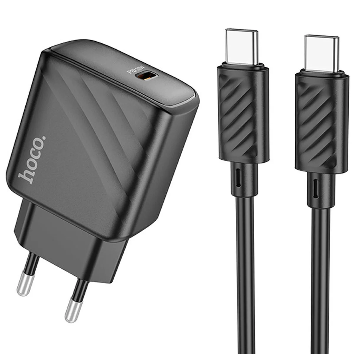 СЗУ Hoco CS22A Value PD30W + Type-C to Type-C Black