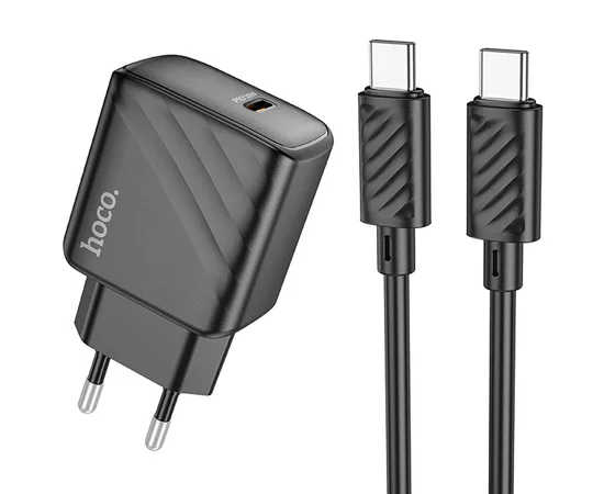СЗУ Hoco CS22A Value PD30W + Type-C to Type-C Black