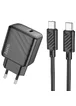 СЗУ Hoco CS22A Value PD30W + Type-C to Type-C Black