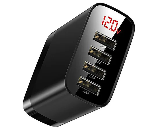 СЗУ Baseus Mirror Lake Digital Display 30W 4USB Черный