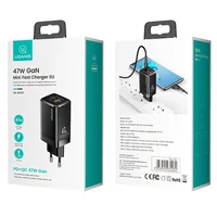 СЗУ Usams US-CC137 T41 47W GaN PD + QC Mini Черный