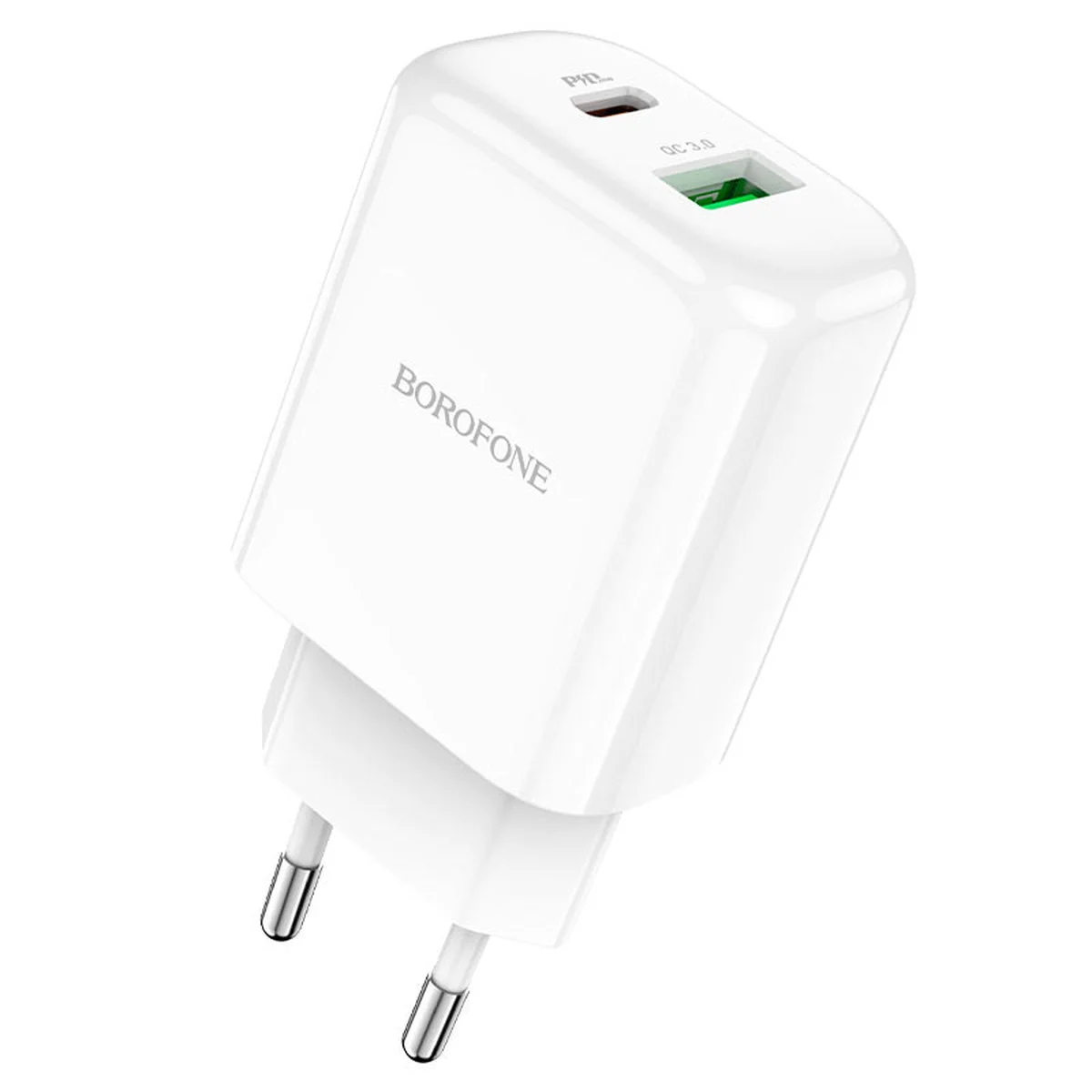 СЗУ Borofone BN4 PD20W+QC3.0 (1USB/1Type-C/3A) Белый
