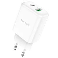 СЗУ Borofone BN4 PD20W+QC3.0 (1USB/1Type-C/3A) Белый