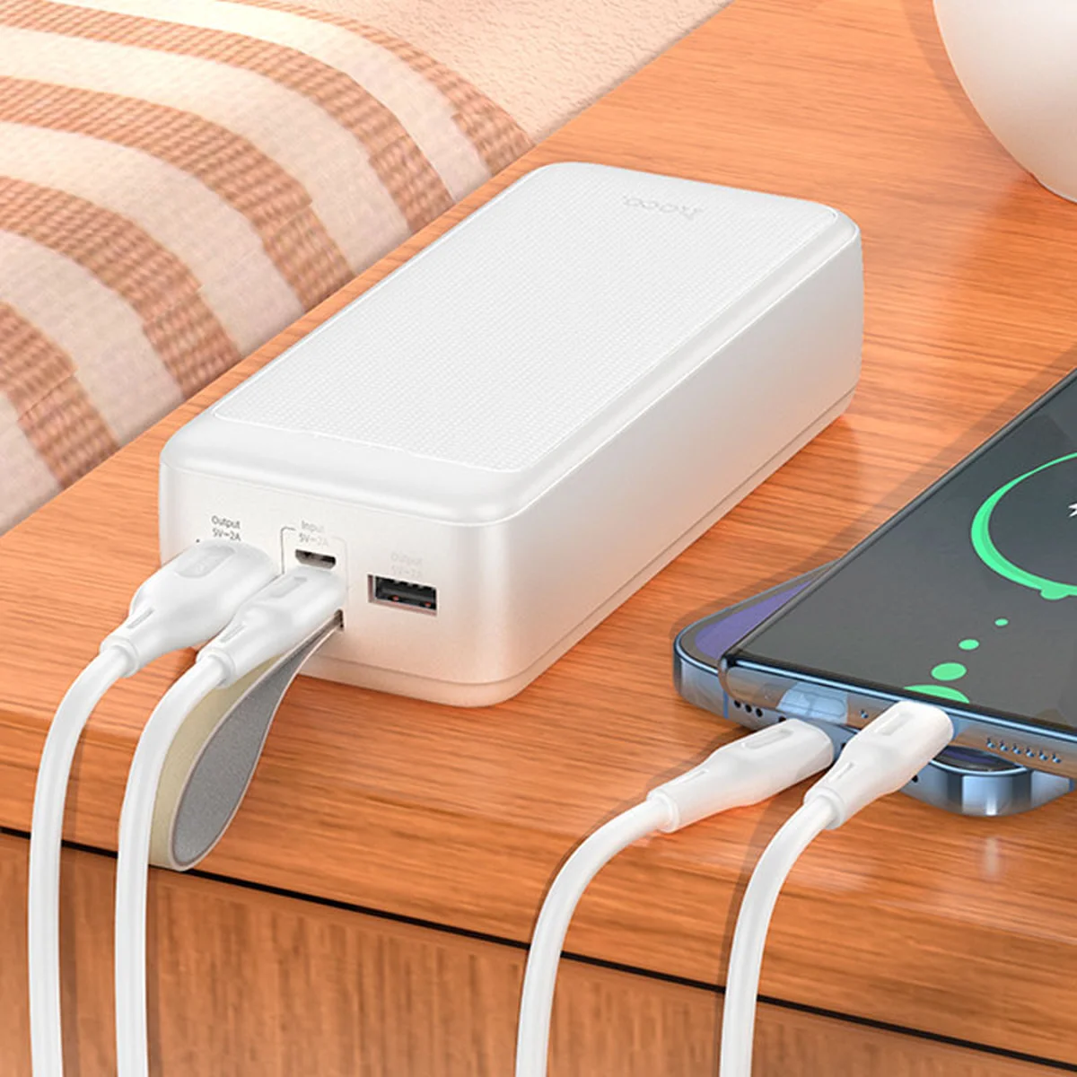 Портативное зарядное устройство Power Bank Hoco J111B Smart charge 30 000 mAh White