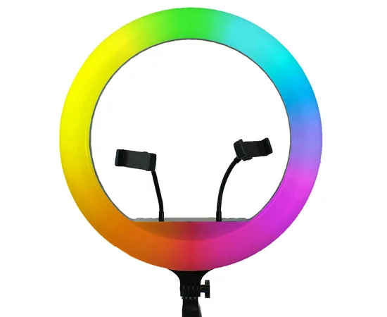 Кольцевая светодиодная LED лампа RGB Arc Ring 10" + tripod 2.1m Black