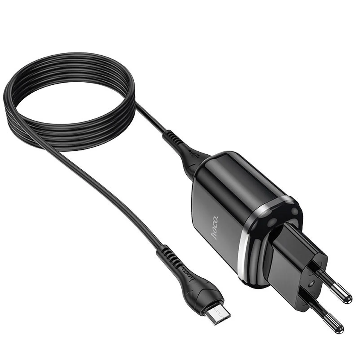 СЗУ Hoco N4 (2USB/2.4A) + MicroUSB Чорний