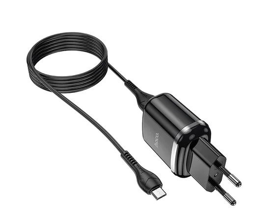 СЗУ Hoco N4 (2USB/2.4A) + MicroUSB Черный
