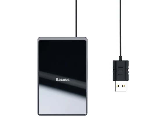 Беспроводное зарядное устройство Baseus Card Ultra-Thin 15W (with USB cable 1m) Черный