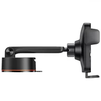 Автодержатель с БЗУ Baseus Wisdom Auto Alignment (QI 15W) (Suction base) (CGZX000101) Black