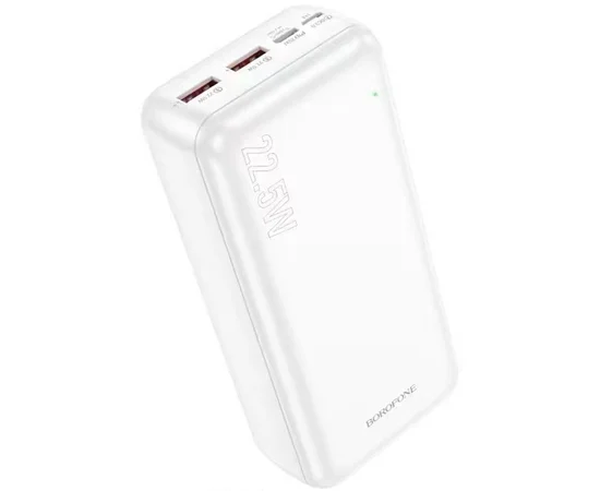 Портативное зарядное устройство Power Bank BOROFONE BJ38B 22.5W+PD20W 30 000 mAh White