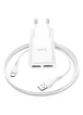 СЗУ HOCO C88A (2USB/2.4A) + Type-C Белый