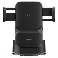 Автодержатель с БЗУ Baseus Wisdom Auto Alignment (QI 15W) (Suction base) (CGZX000101) Black