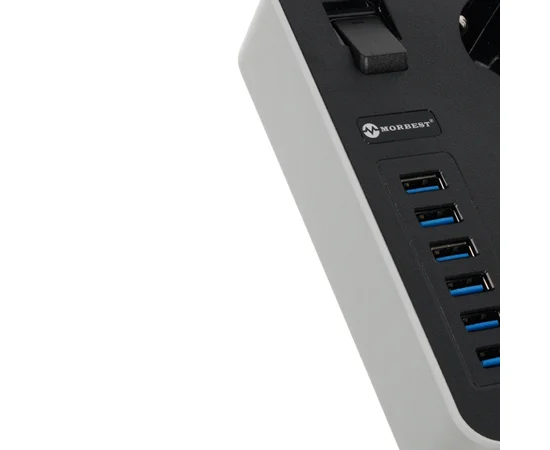 Удлинитель Power Socket MB-W08 (4xUSB/3xSocket) Черный