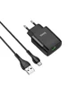 СЗУ Hoco C72Q QC3.0 (1USB/2A) + MicroUSB Черный