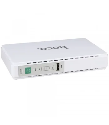 Источник бесперебойного питания Hoco DB25 Smart Mini UPS для роутеров 5V/9V/12V 8800 mAh White