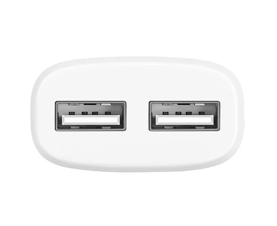 СЗУ Hoco C12 Dual USB Charger 2.1A (+кабель Lightning) Белый