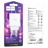 СЗУ HOCO C97A PD20W+QC3.0 (1USB/1Type-C/3A) Белый