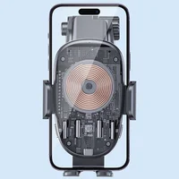 Автоутримувач із БЗУ Usams US-CD187 15W with Colorful Light Black