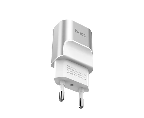 СЗУ Hoco C47A 2.1A 2USB Стальной