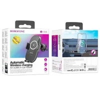 Автодержатель с БЗУ Borofone BH205 Wireless Charging Car Черный