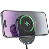 Автотримач із БЗУ Hoco HW12 Guardian magnetic (air outlet) Black / Gray