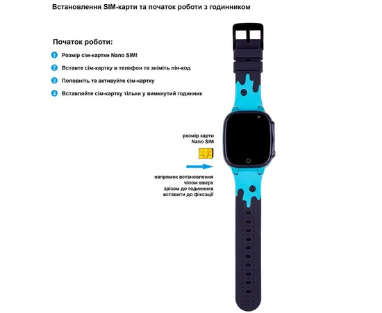 Детские cмарт-часы E07 Синий