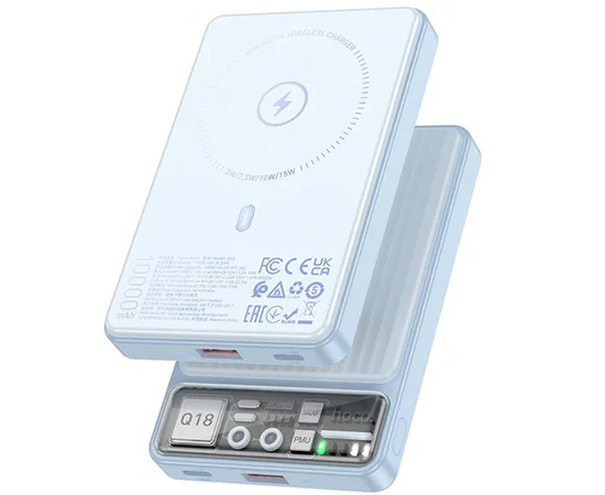 Портативное зарядное устройство Power Bank Hoco Q18 Tourer 22.5W с БЗУ 10 000 mAh Blue