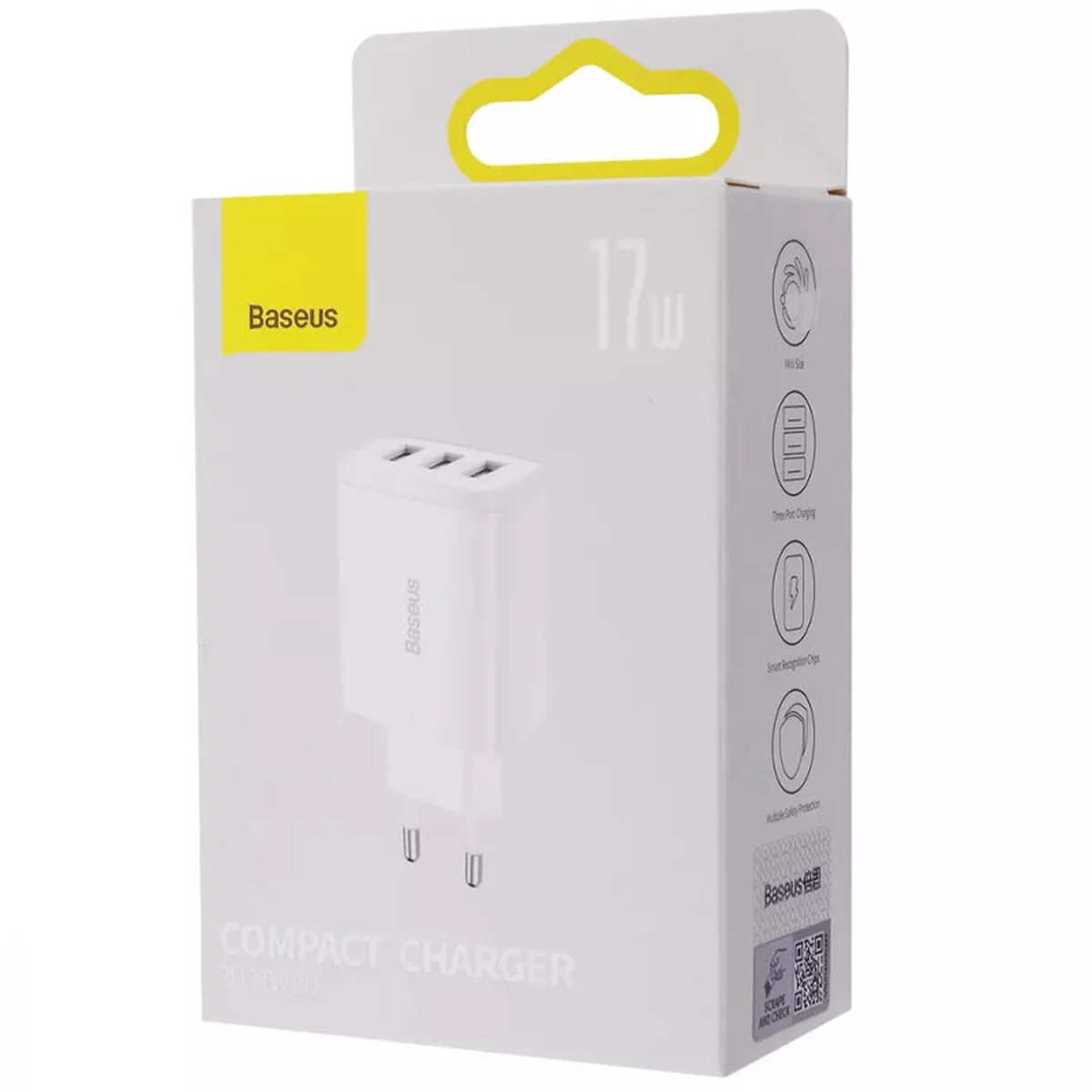 СЗУ Baseus Compact 17W (3USB) (CCXJ02) Білий