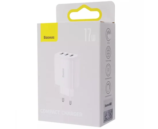 СЗУ Baseus Compact 17W (3USB) (CCXJ02) Белый