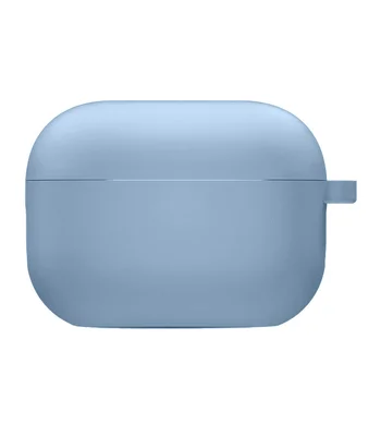 Силіконовий футляр із мікрофіброю для навушників Airpods Pro 2 Блакитний / Lilac Blue
