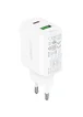 СЗУ Acefast A25 PD20W (USB-C+USB-A) dual port White