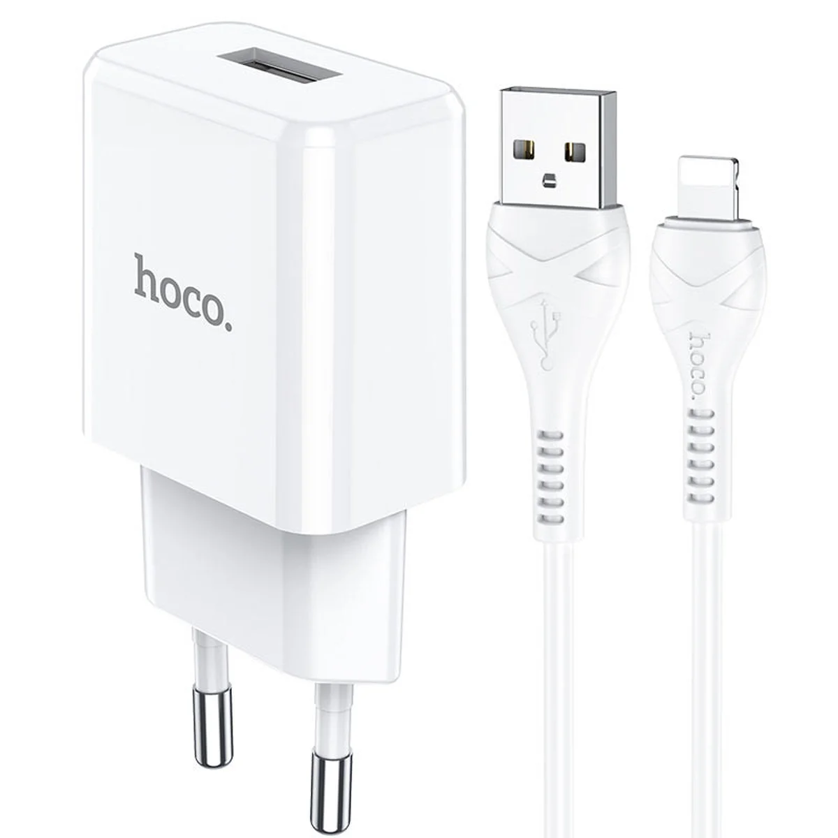 СЗУ Hoco N9 (1USB/2,1A) + Lightning Белый