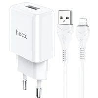 СЗУ Hoco N9 (1USB/2,1A) + Lightning Белый