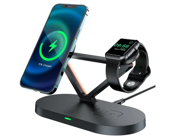 БЗУ Acefast E9 desktop 3-in-1 Black