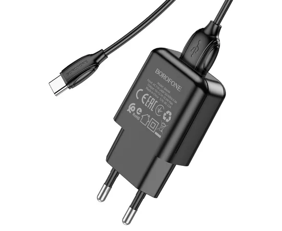 СЗУ Borofone BA64A Single port + Type-C Черный