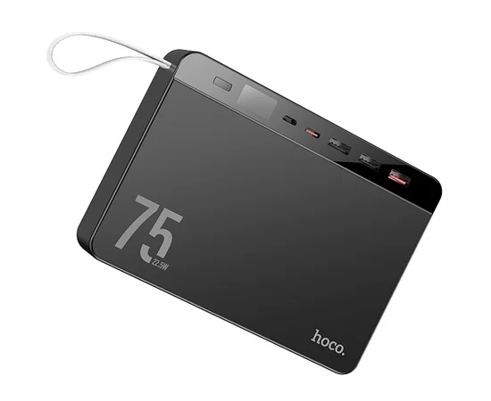 Портативное зарядное устройство Power Bank Hoco J94 Overlord 22.5W 75000 mAh Черный