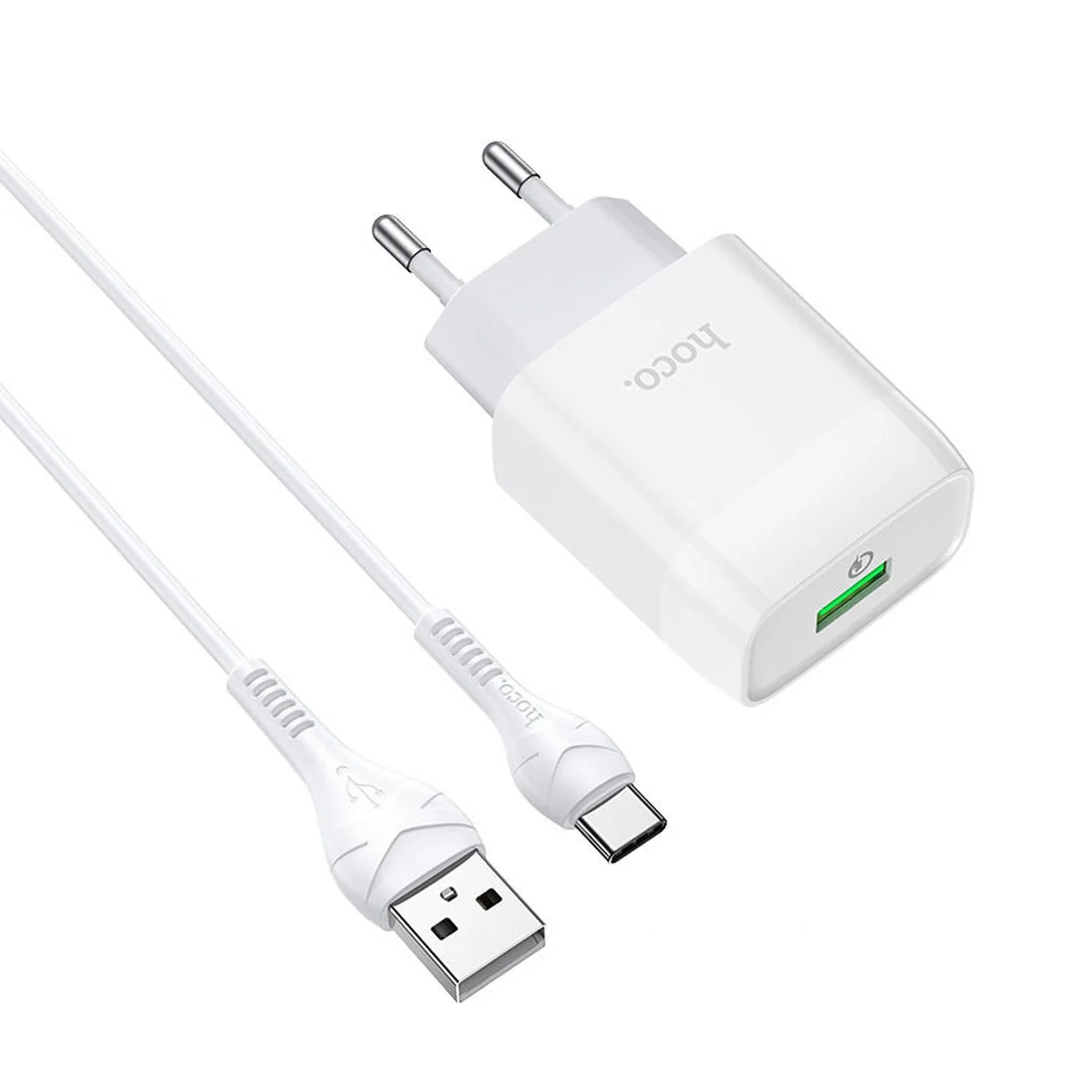 СЗУ Hoco C72Q QC3.0 (1USB/2A) + Type-C Белый