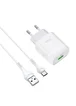 СЗУ Hoco C72Q QC3.0 (1USB/2A) + Type-C Белый