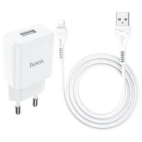 СЗУ Hoco N9 (1USB/2,1A) + Lightning Белый