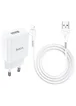 СЗУ Hoco N9 (1USB/2,1A) + Lightning Белый