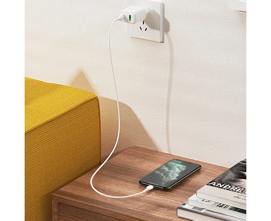 СЗУ Hoco N5 Favor 20W PD+QC3.0 Type-C to Lightning Белый