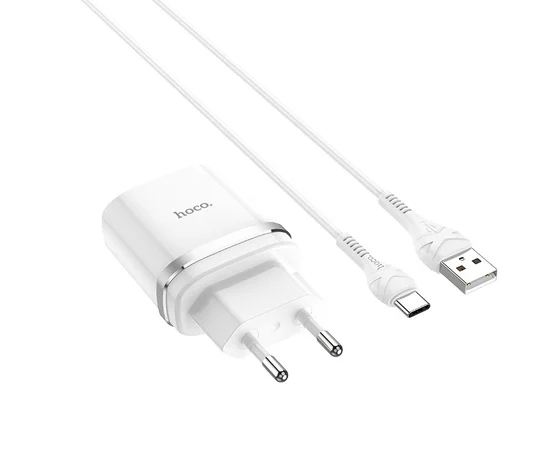 СЗУ Hoco C12Q Smart QC3.0 (1USB/3A) + Type-C Белый