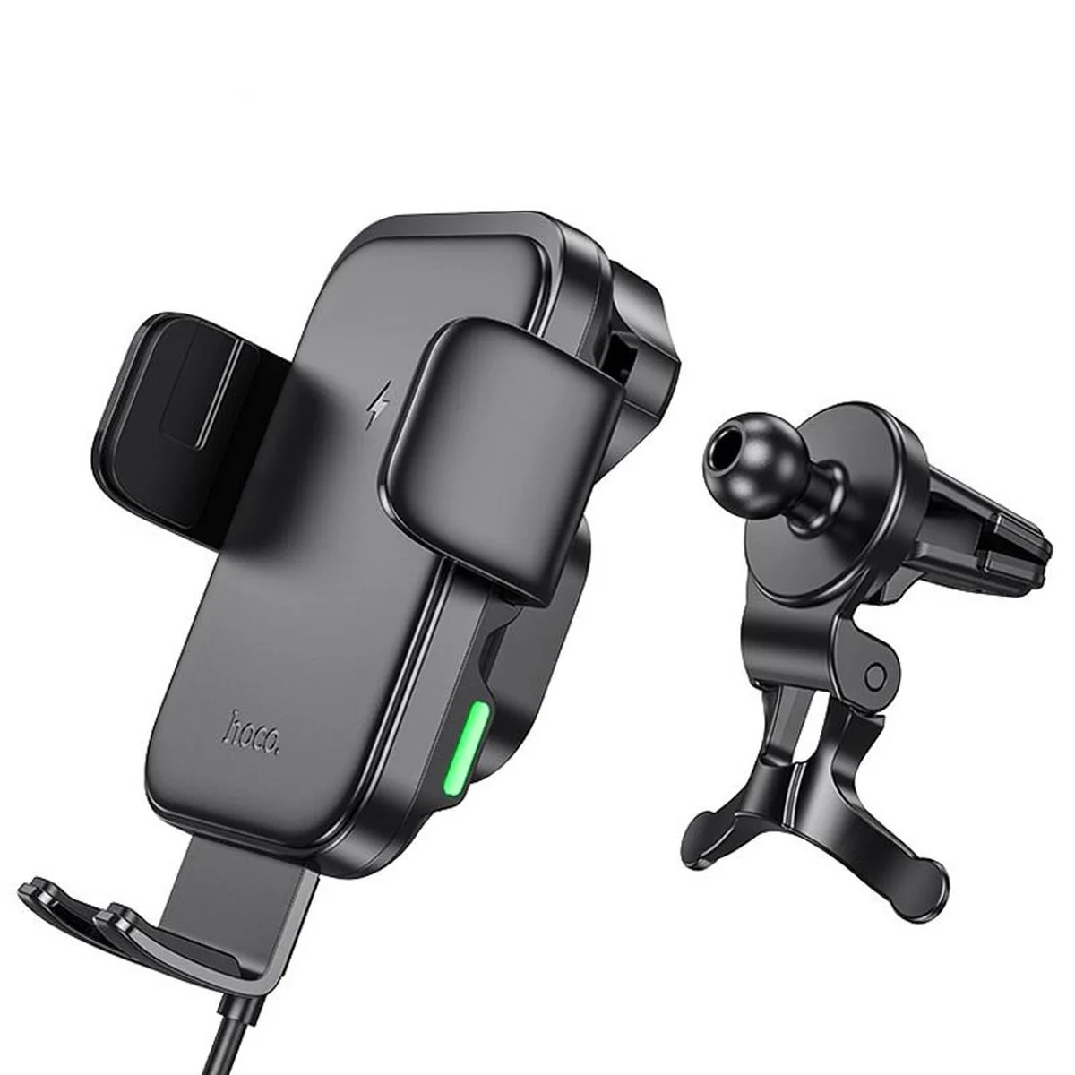 Автодержатель с БЗУ Hoco HW10 Jenny three-axis linkage (air outlet) Black