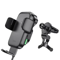 Автодержатель с БЗУ Hoco HW10 Jenny three-axis linkage (air outlet) Black