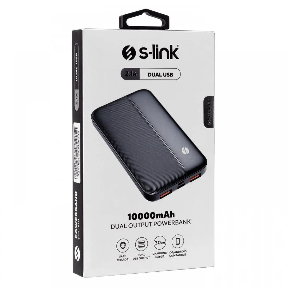 Портативное зарядное устройство Power Bank S-link IP-G10N 10000 mAh 2.1A 2USB Черный
