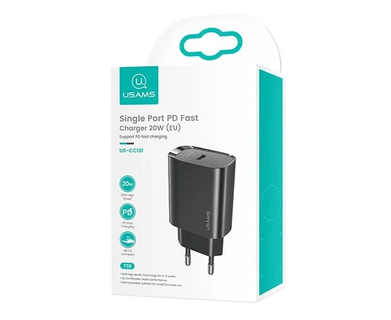 СЗУ Usams US-CC131 T39 PD 20W Черный