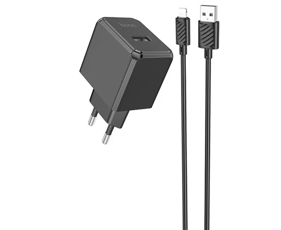 СЗУ HOCO CS11A (1USB) + Lightning Black